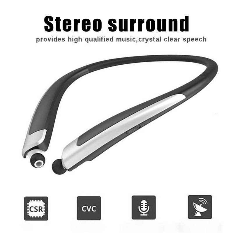 HBS-1100 Bluetooth-Kopfhörer, am Hals montiert, geräuschunterdrückend, Stereo-Surround, starker Bass, Freisprech-Musik-Player, universell_voghion.com