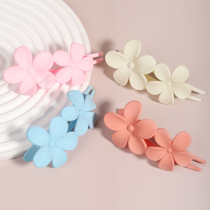 Set van 8 snoepkleurige eendenbekclips met bloemenmotief - Premium lente-/zomerhaarspelden voor schattige zijwaarts geveegde en half-opgestoken kapsels_voghion.com