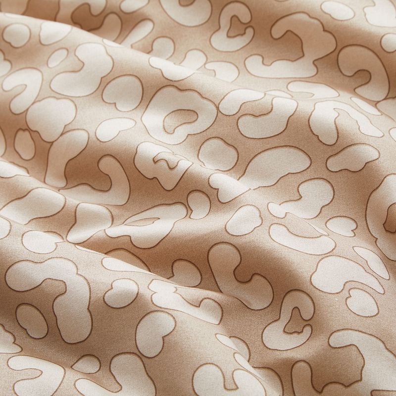 Set copripiumino con stampa leopardata, reversibile, color cachi e oro (ultra morbido e ipoallergenico, stile safari chic di alta qualità, arredamento per la casa audace ed elegante)_voghion.com