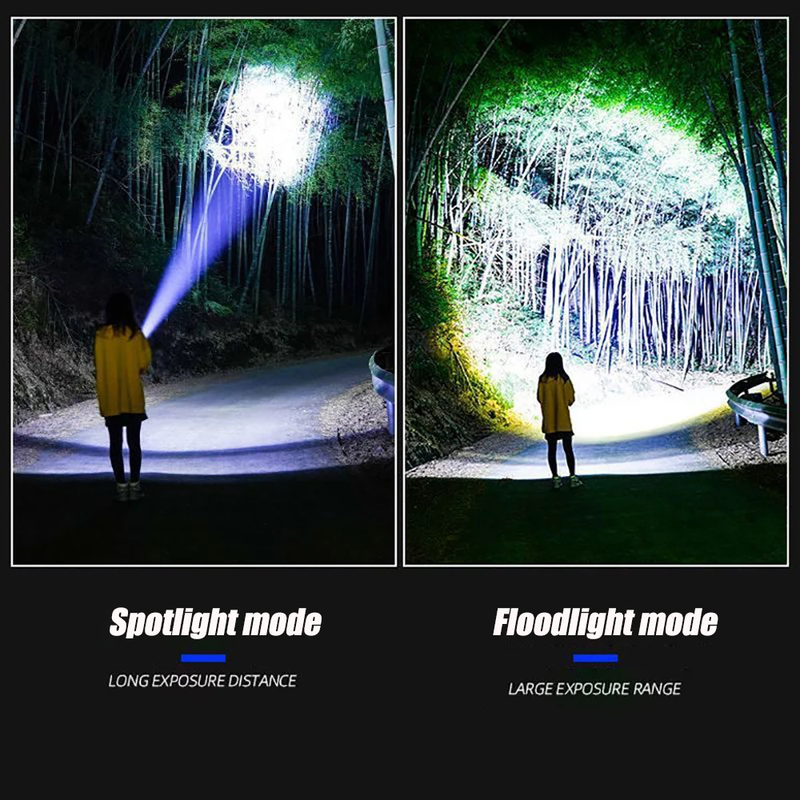 15000mah Built-in Battery 1000W Mot Powerful LED Flashlight Tactical Flash Light Emergency Spotlight 4km Holiday_voghion.com