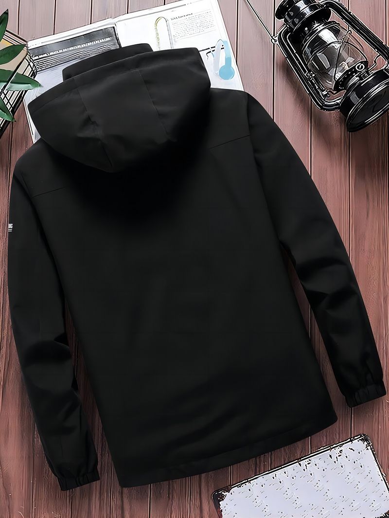 Extra Large Trendy Versatile Casual Plus Size Men's Spring Thin Detachable Hood Jacket_voghion.com