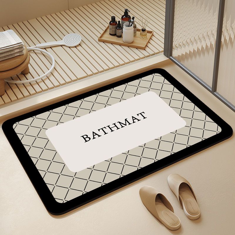 Tappetino da bagno morbido in diatomite - Assorbimento d'acqua per l'ingresso della doccia Tappeto antiscivolo per WC ad asciugatura rapida_voghion.com