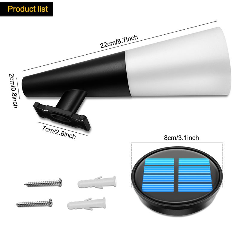 Solar Lights Warm/White/RGB Outdoor Waterproof Solar Security Torch Lamp Lighting For Garden Corridor Yard Garage Decoration_voghion.com