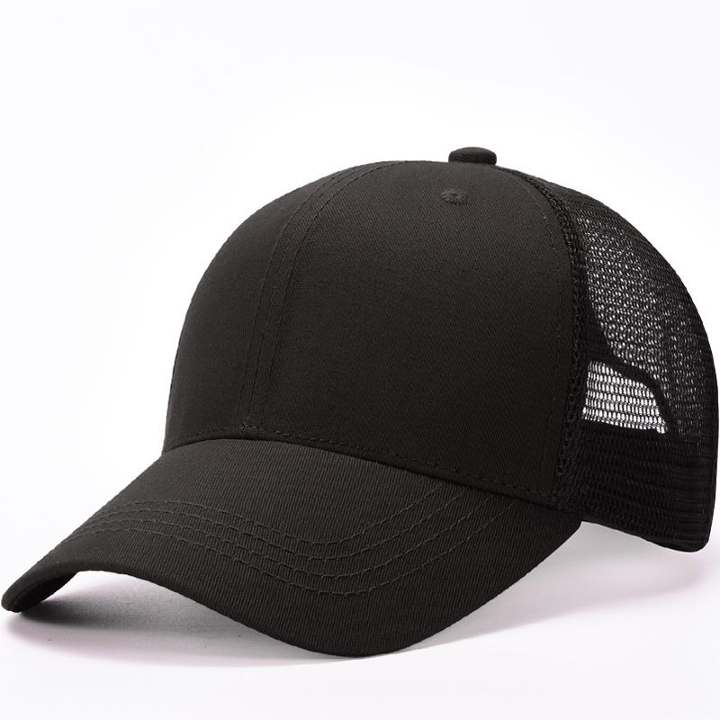 Summer New Men's And Women's Baseball Solid Color Plain Advertising Hat Casual Breathable Duckbill Cap Customizable_voghion.com