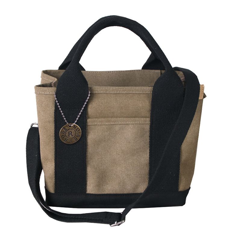 Zipper Shoulder Japanese Rakuten High-end Lunch Handheld 16 An Layer Canvas Women's Bag_voghion.com