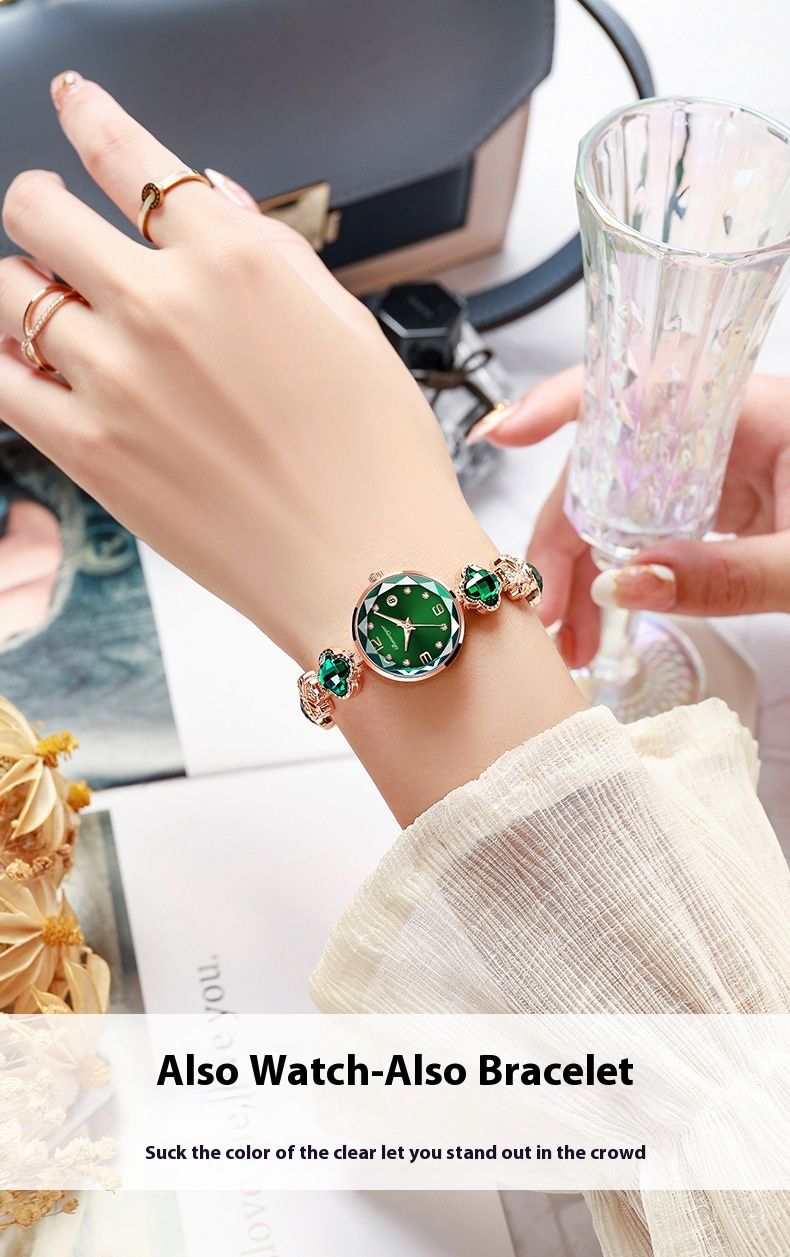 Wasserdichtes Armband mit vierblättrigem Kleeblatt, modischer neuer Stil, Nischenlicht-Luxus-Quarz-Damenuhr_voghion.com