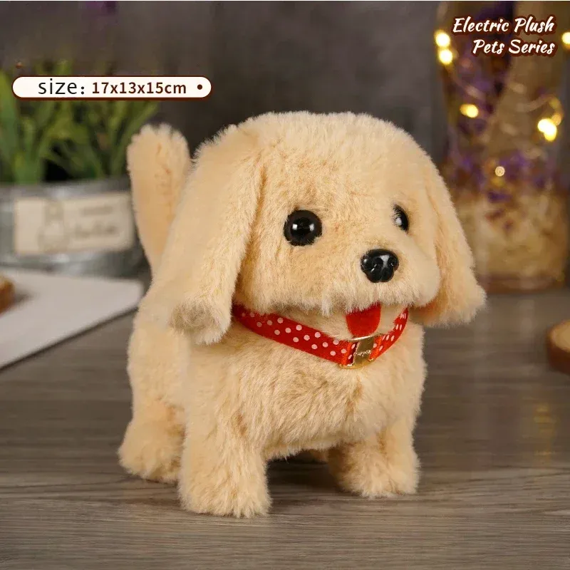 Plush Toys Puppy Electronic Toy Walking And Barking Dogs Tail Wagging Interactive Dog Toy For Kids Christmas Birthday Gift_voghion.com