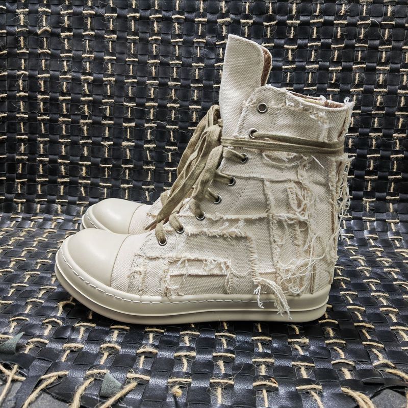 New Casual RO 3D Sole Milk Fragrance High-top Canvas Versatile Sneakers Unisex Breathable Vintage Beggar Shoes_voghion.com