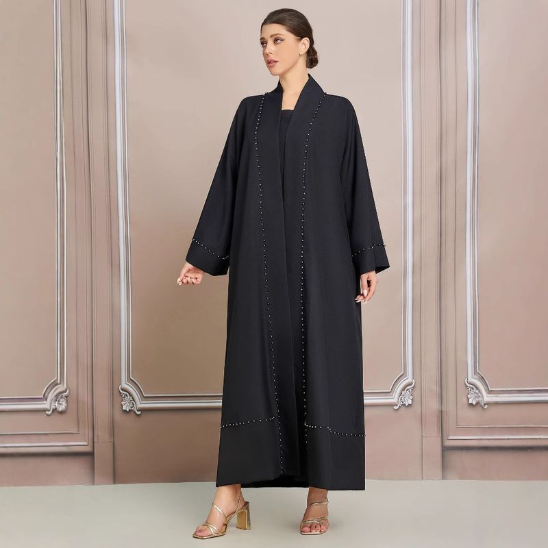 2025 High-End Perlen Mode Damen Plus Size Muslim Set Abaya BA 411_voghion.com