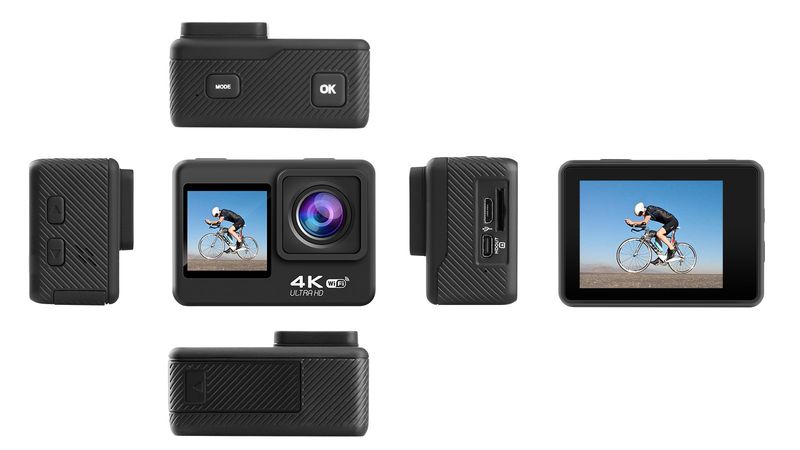 4K Action Waterproof HD Dual Screen Wifi Remote Control Outdoor Shooting Cycling Skiing Underwater Camera_voghion.com