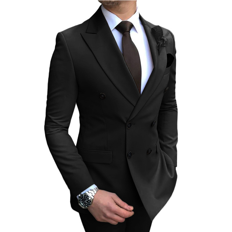 Costume d'affaires et de loisirs de mariage, ensemble de costume de banquet de mariage en deux pièces pour marié et garçon d'honneur, homme_voghion.com