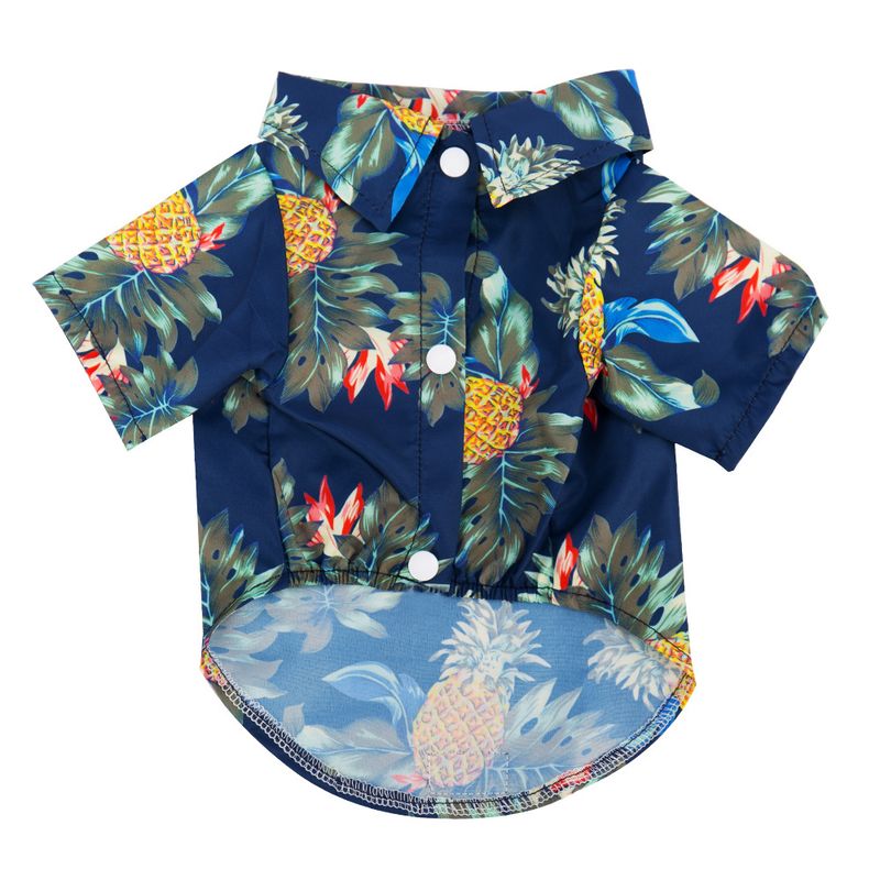 Abbigliamento per cani di piccola e media taglia, camicia hawaiana, gatto Golden Retriever, primavera estate, quattro stagioni, stile spiaggia_voghion.com