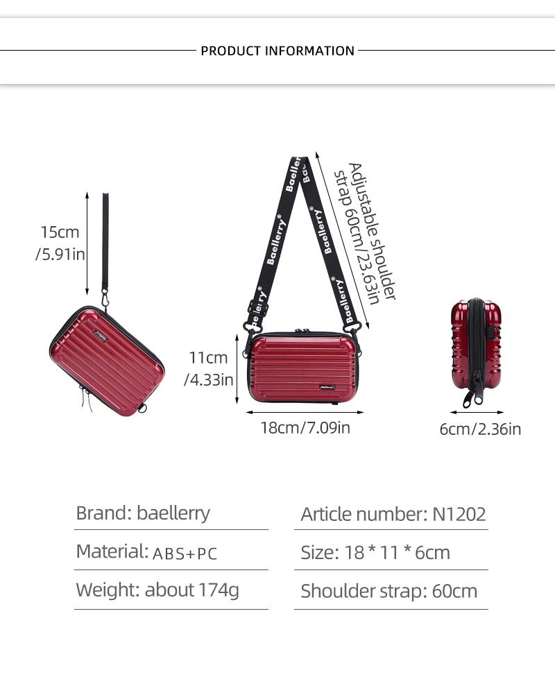 Baellerry jauna sieviešu uzglabāšanas soma ar cietu apvalku, svītraina PC plecu soma ar mini kosmētikas somiņu, sieviešu_voghion.com