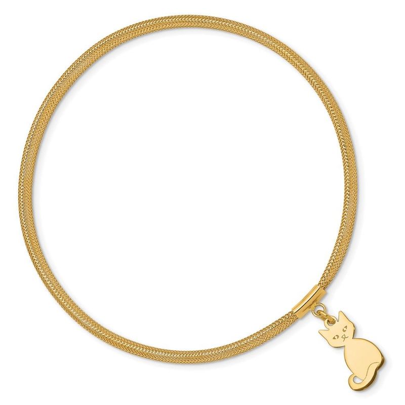 14K Cat Stretch Mesh Bracelet_voghion.com
