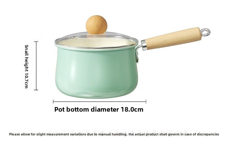 Pentola per zuppa piccola con manico singolo in ceramica blu autunnale, per uso domestico, universale, per alimenti per bambini_voghion.com