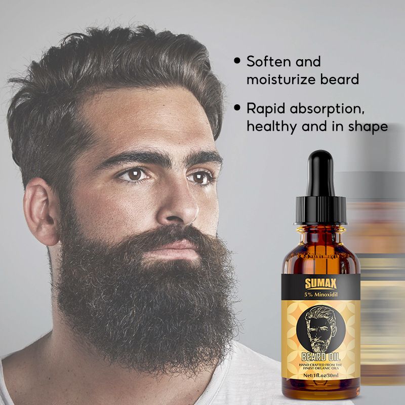 Professional Beard Care Kit With 5% Minoxidil And Smoothing Oil - Achieve A smooth, shiny Beard With Derma Roller And Professional Care_voghion.com
