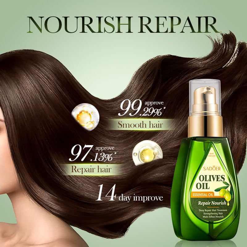 SADOER Olive Brilliant and Brightening Care Essence Oil Balsamo per capelli lisci in inglese_voghion.com