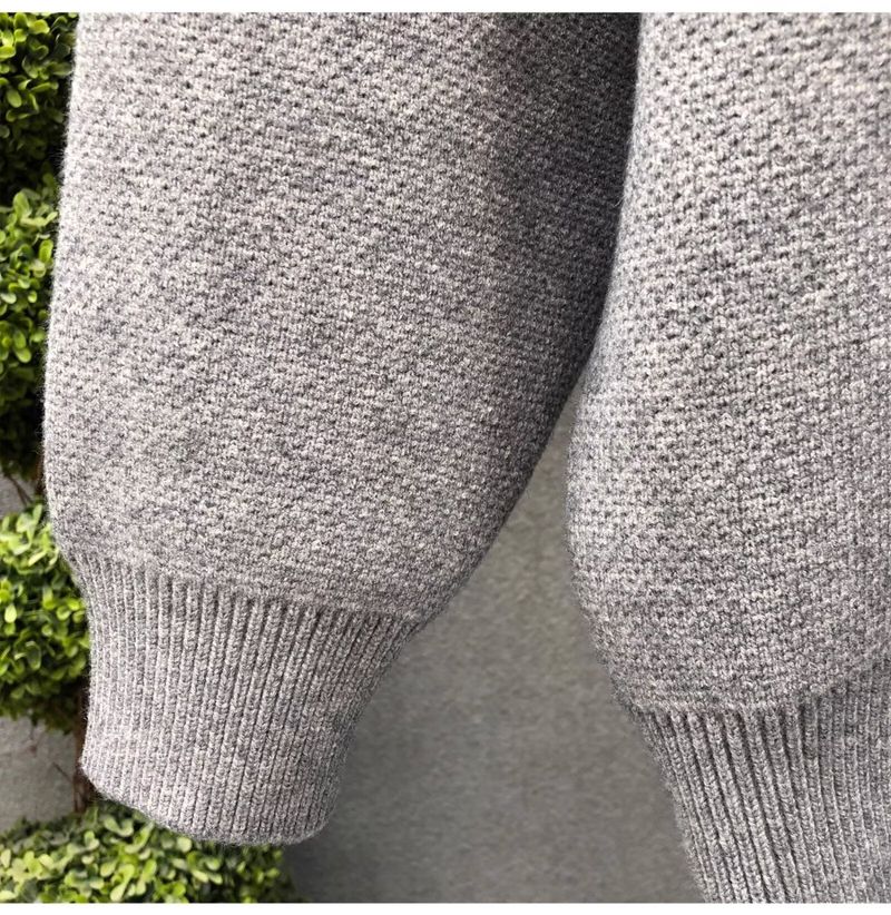 Suéter de punto para hombre, otoño e invierno. Cárdigan de punto para hombre, color liso, abierto al frente, para otoño e invierno (negro, caqui, gris)._voghion.com