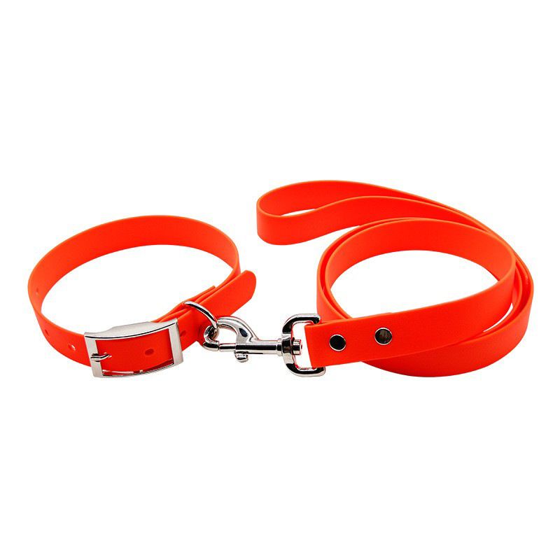 Neu Haustierbedarf in Macaron-Farbe, PVC-geprägt, wasserdicht, verschleißfest, Hundehalsband, Leine_voghion.com