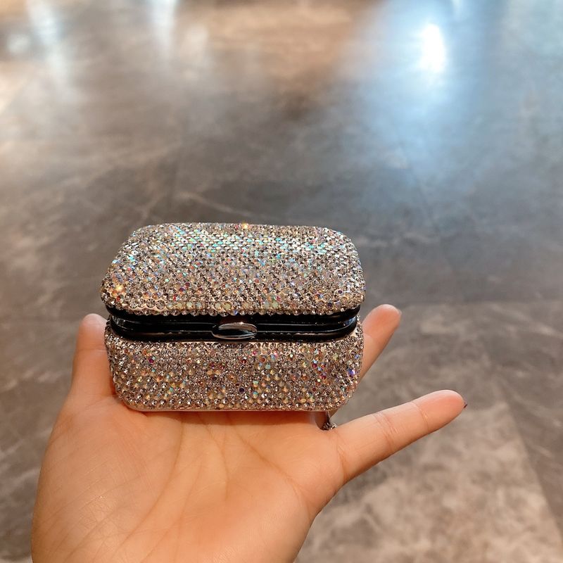Elegante portagioie tempestato di diamanti con specchio – Custodia foderata in velluto per anelli, orecchini e collane (organizer di lusso in cartone)_voghion.com