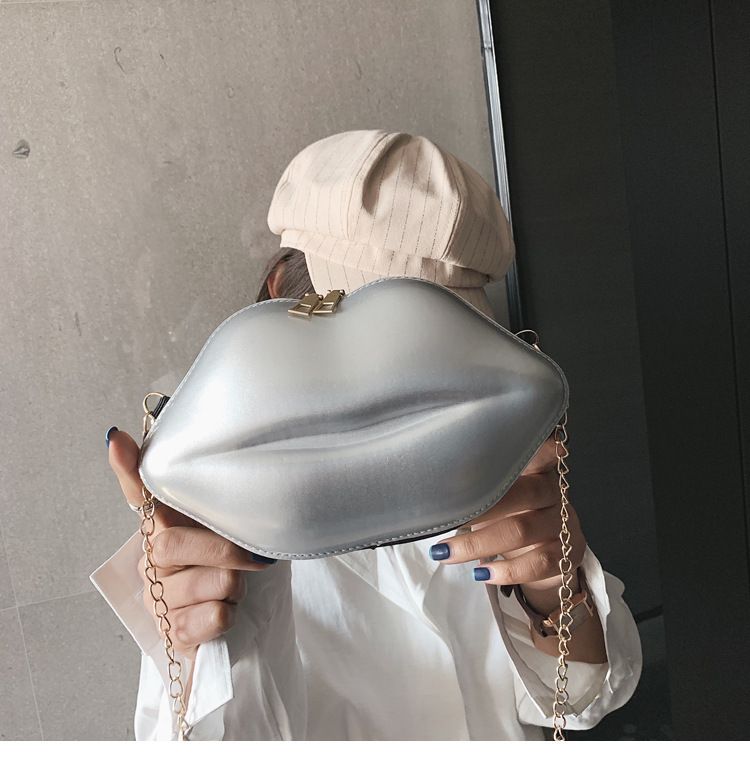 2021 Sommer neue Lippen Mini Make-up kleine Tasche Mode Candy Schulter Umhängetasche Kette Tasche Damentasche_voghion.com