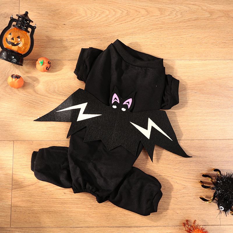 Costumi per feste di Halloween per cani e gatti, costume da pipistrello con effetto luminoso_voghion.com