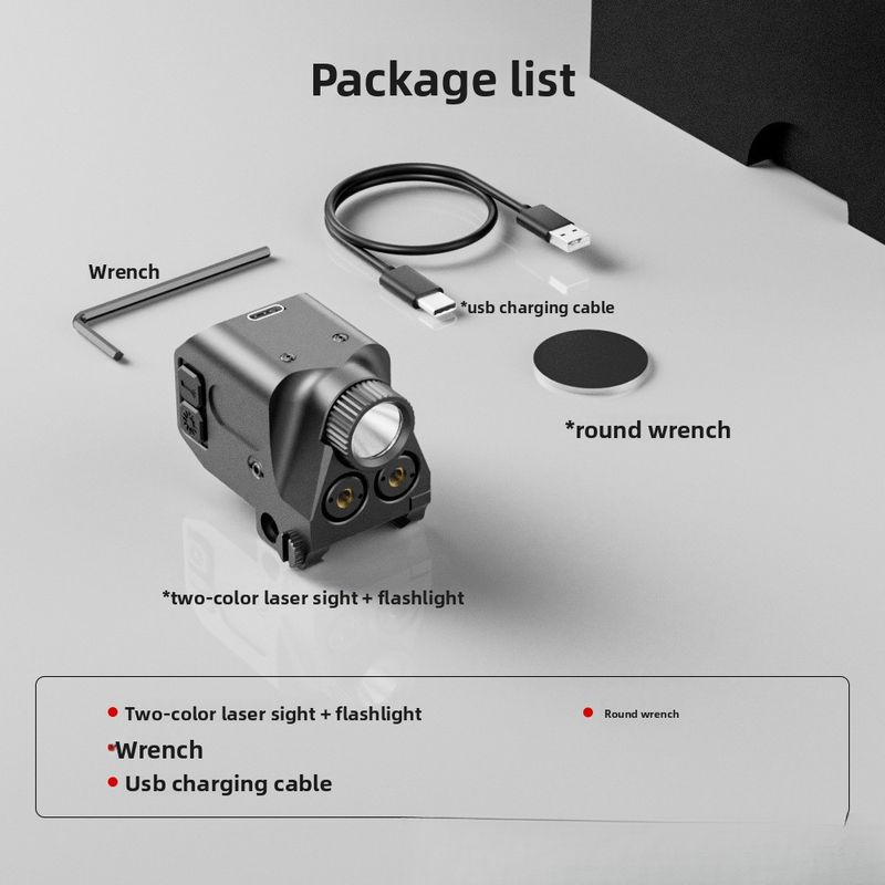 1077 Metall-Zweifarb-Laservisierblitz Hochpräzise untere Montage Glock G17 Infrarot-Taschenlampe_voghion.com
