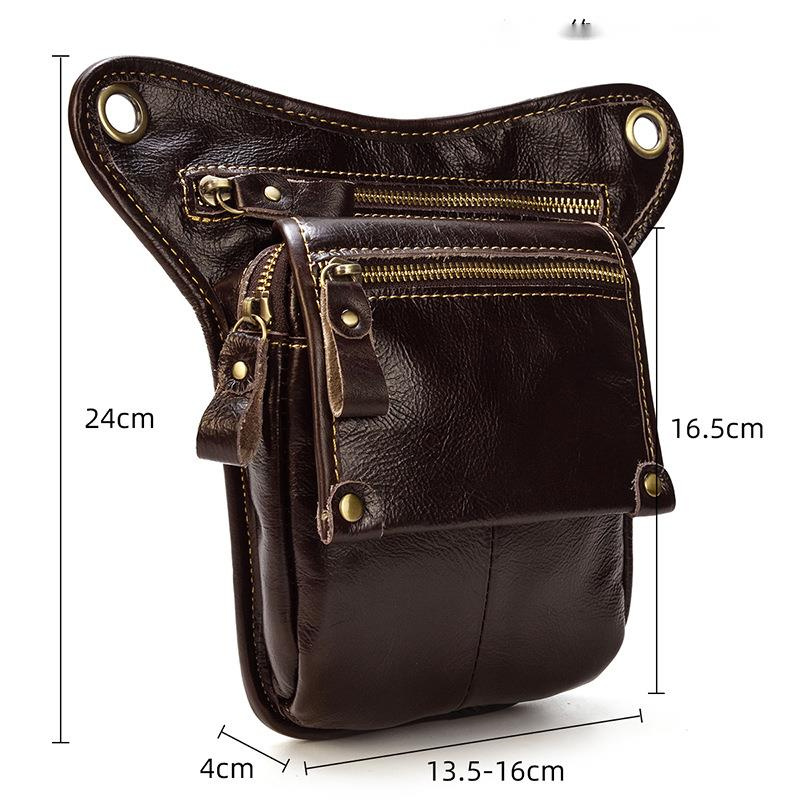 Männer Echt Lieder Taille Bag, Kuhhaut Been Bag, Casual Outgoing Mobile Phone Headband Layer, Cowhide Männer Bag, Pistoul_voghion.com