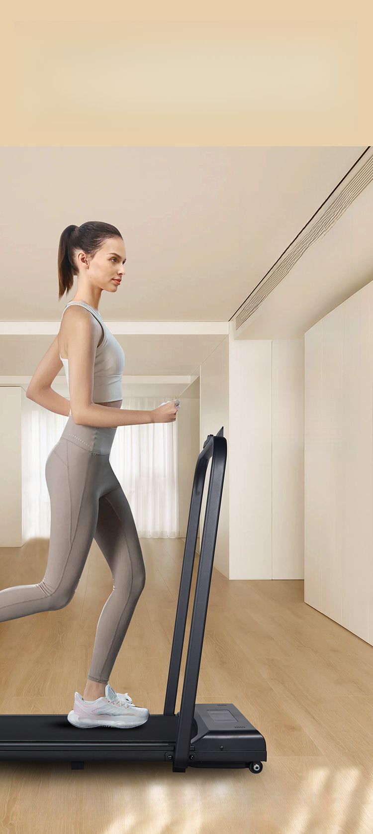 Piccolo tapis roulant pieghevole per la casa con musica Bluetooth_voghion.com