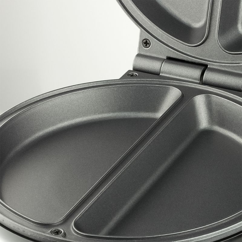 Plancha eléctrica profunda RAF - Sartén para pizza y panqueques con calefacción de doble cara para crepes y sándwiches_voghion.com