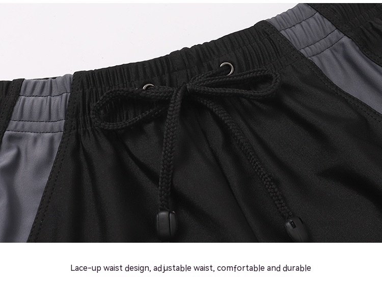 Pantaloni da bagno con lacci da uomo larghi alla moda di grandi dimensioni da spiaggia_voghion.com