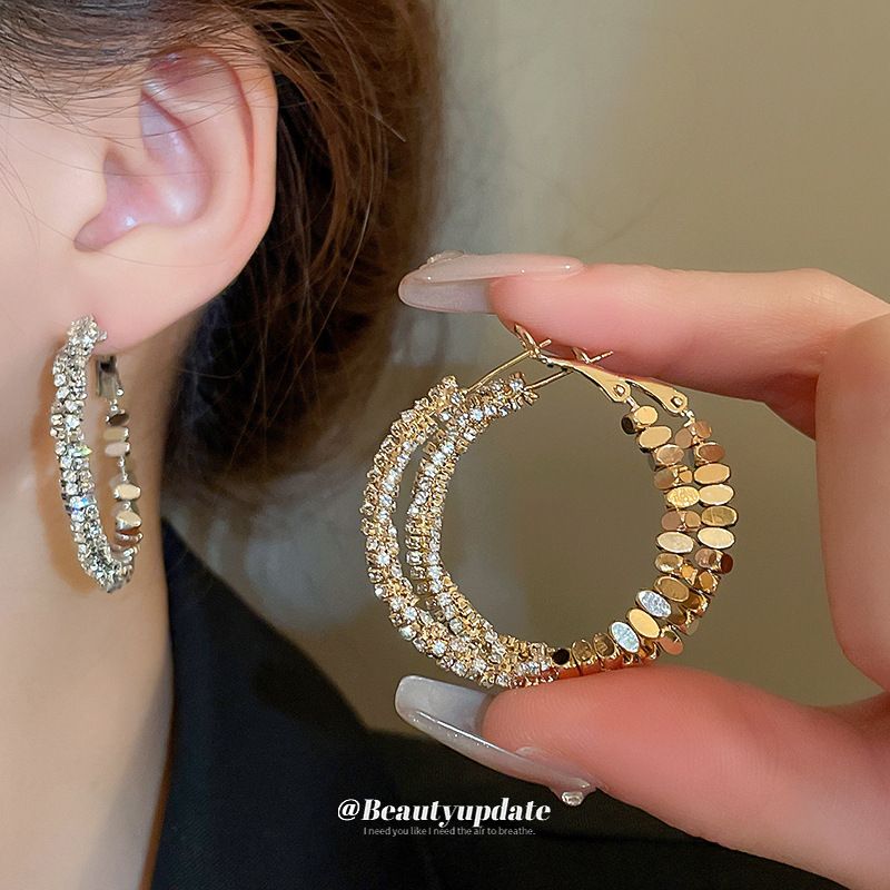 Nadel Zirkon Fragment Silber Kreis Nischen Design Sinn Ohr Hoops Elegante Licht Luxus Mode High-end-Ohrringe_voghion.com