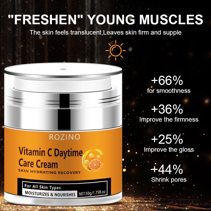VC face cream whitening vitamin moisturizing skin lightening acne mark brightening shrink pores_voghion.com