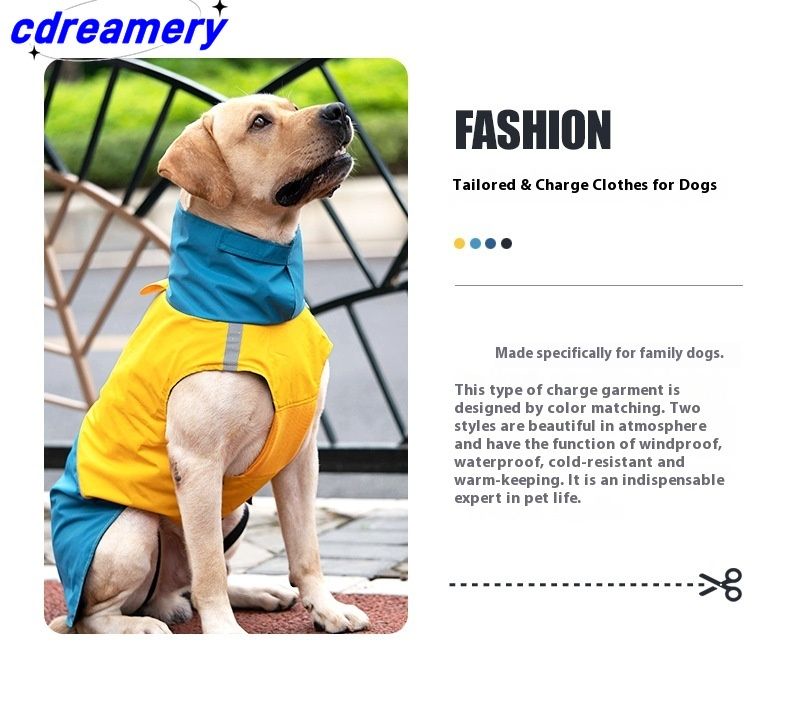 Dog Raincoat, Summer Waterproof And Stain-resistant Dog Suit, Four-legged High-neck Multi-functional Dog Windbreaker_voghion.com