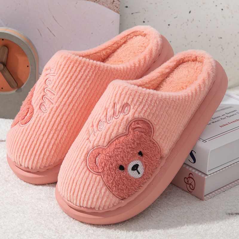 Baumwolle für Damen im Herbst und Winter, dicke Unterseite, rutschfestes neues EVA-Material, umweltfreundlich und plüschig, warme Füße_voghion.com