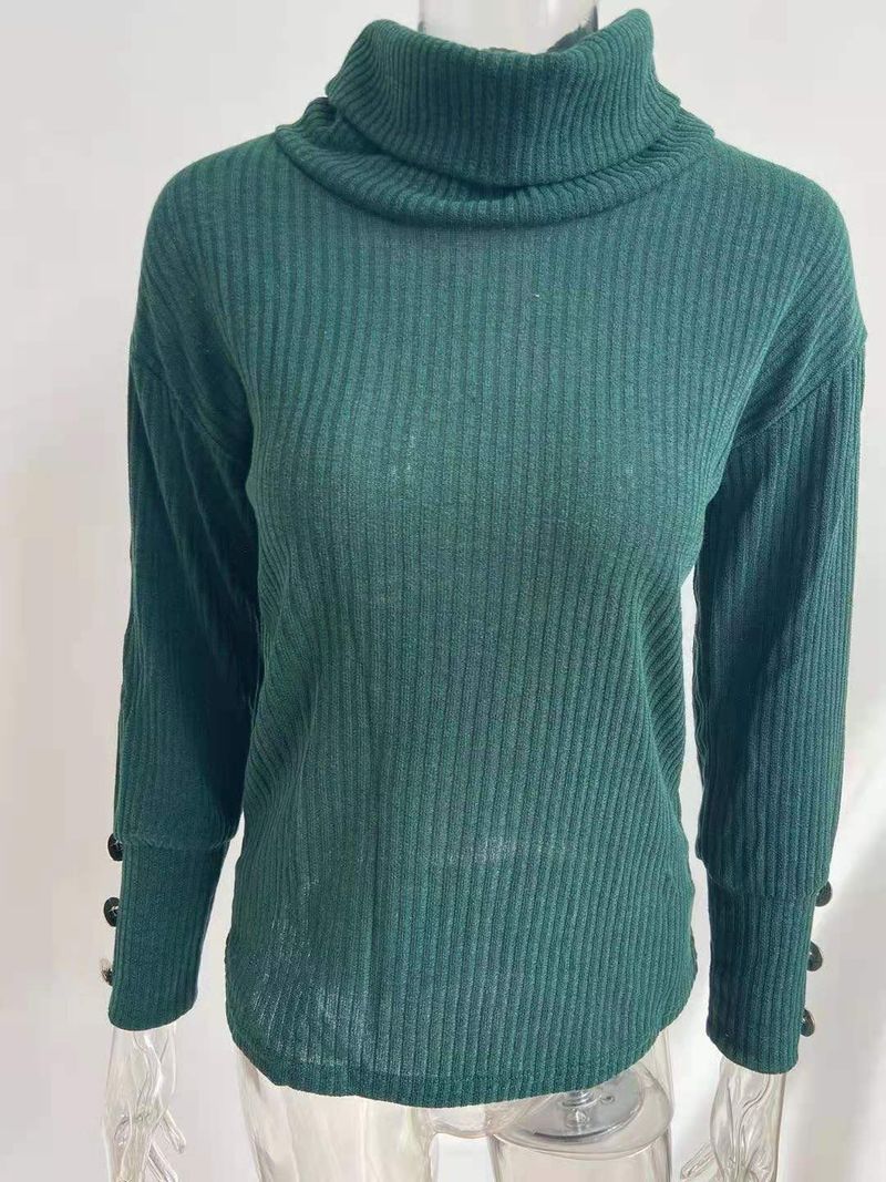 Top maglione a collo alto con cappuccio da donna_voghion.com