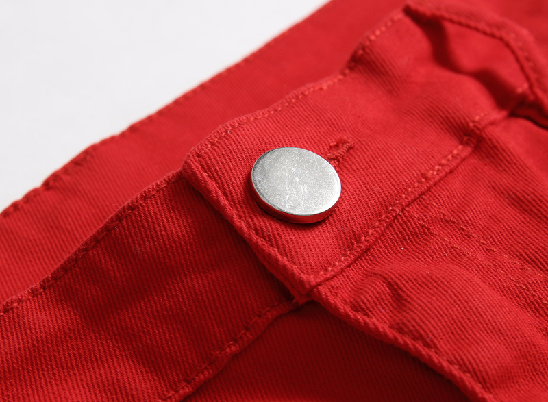 Herre 2024 Nye Mikroelastiske Hvide Jeans Mode Herrebukser 5/4 Trendy_voghion.com