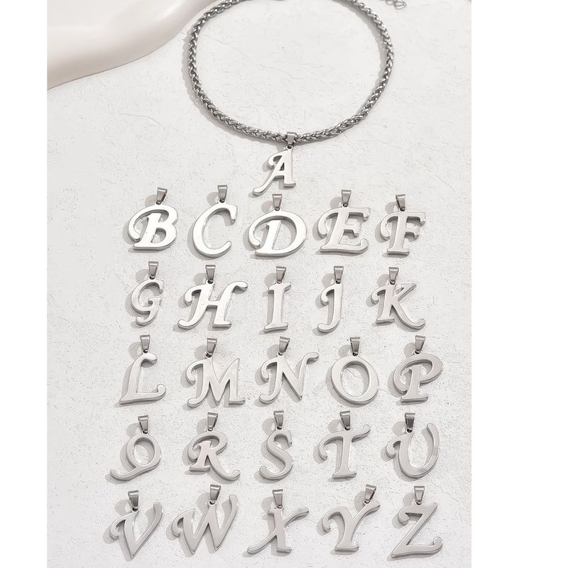 Neue heiße verkaufende Edelstahl 26 Alphabet Drachenknochen Kette Fußkettchen für Frauen Mode vielseitig Titan Stahl Fußschmuck_voghion.com