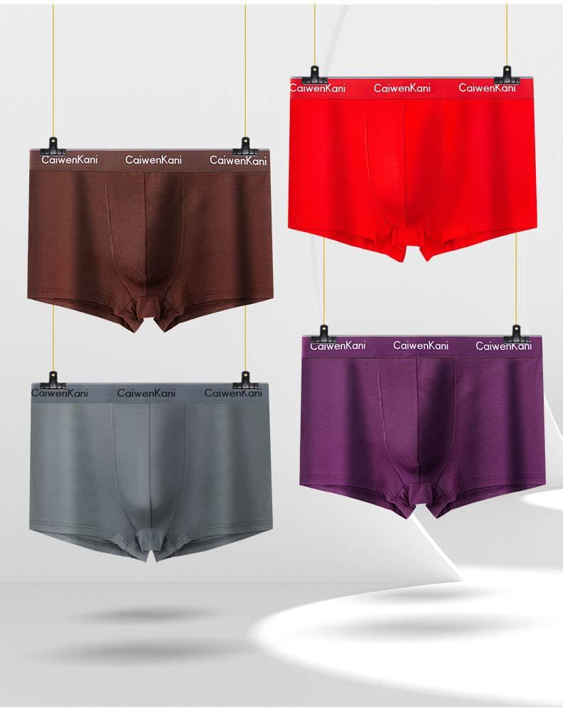 Cuecas Boxer Masculinas Premium - Conjunto para Presente - Mistura de Algodão Modal com Tecnologia de Grafeno - Roupa Interior Respirável e Confortável_voghion.com