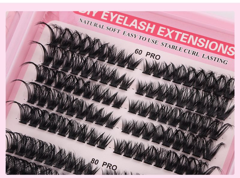 False Eyelashes Large Capacity 540 Clusters Of D Curled Thick False Eyelashes Book Set Hot Melt Segmented Mixed Eyelashes_voghion.com