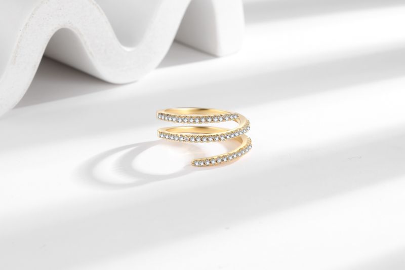 Spring Shape Diamond Ring Fashion Light Luxury Niche Design Personality Temperament Versatile Ring_voghion.com