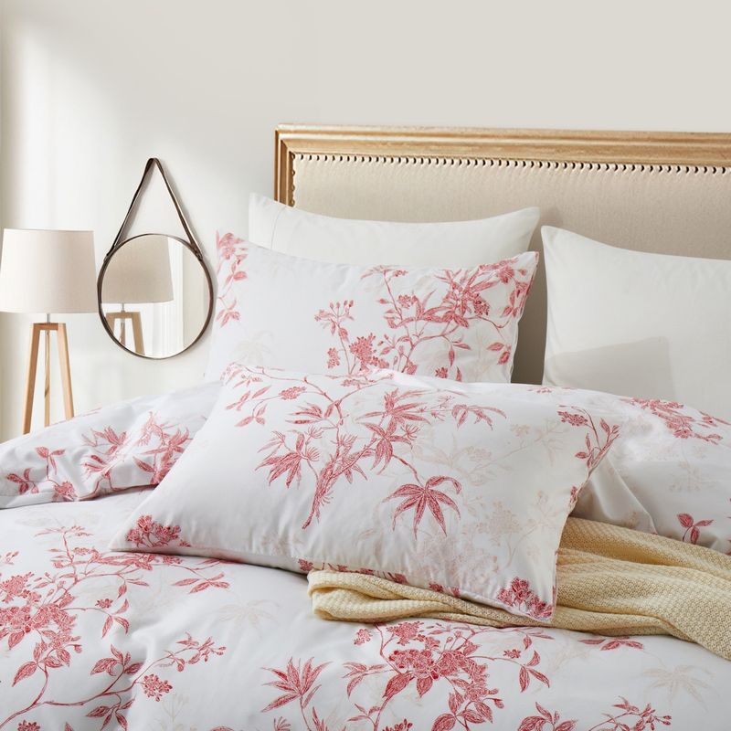 Red Branch Quilt Cover Plant Garden Three Piece Set_voghion.com