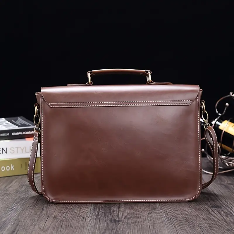 Borsa da uomo casual di nuova moda Borsa da uomo in pelle da uomo retrò Borsa a tracolla singola Borsa portatile in pelle_voghion.com