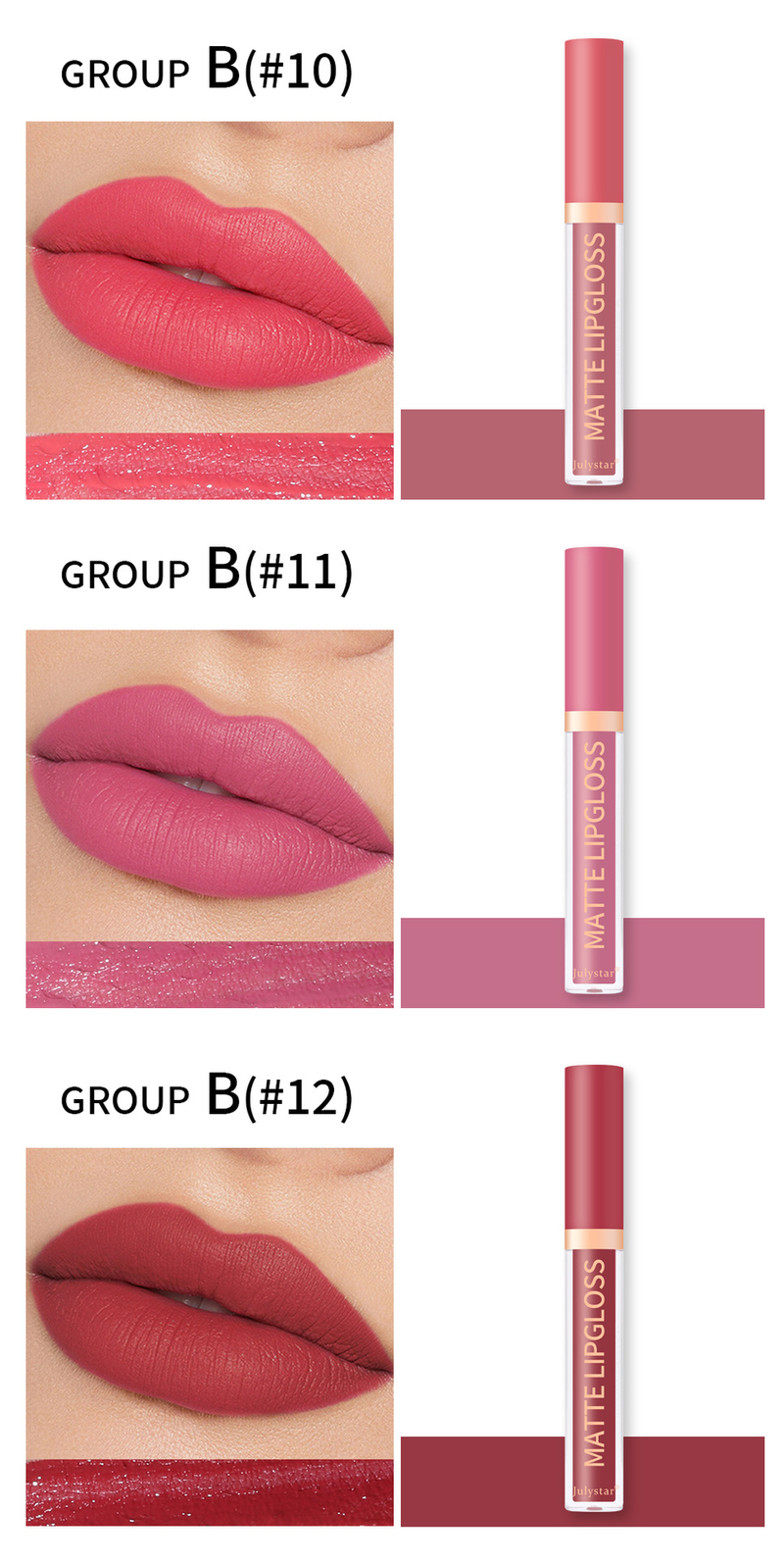 Natural Long-lasting Stick Cup Lip Glaze With Velvet Matte And Non Fading Lipstick Set_voghion.com
