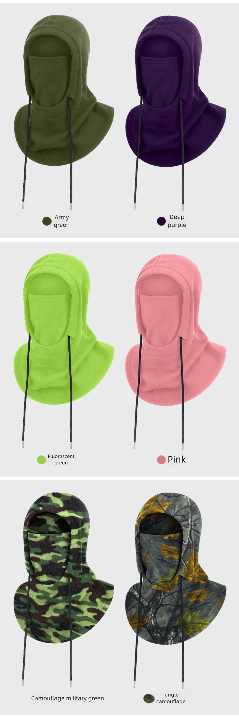 Maschera per il viso calda e antifreddo per autunno e inverno, cappuccio interno per casco da moto ad asciugatura rapida, cappello scaldacollo antivento in pile_voghion.com