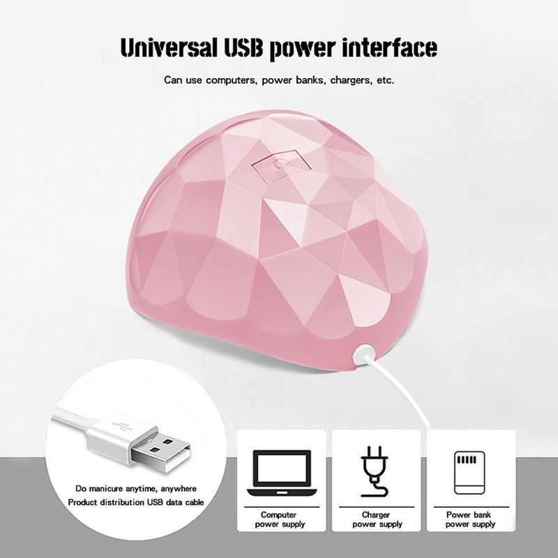 Secador de unhas LED 88W Lâmpada para unhas 18 contas de lâmpada UV Secagem de todos os esmaltes em gel Carregamento USB Lâmpada profissional para unhas de manicure Ferramentas_voghion.com