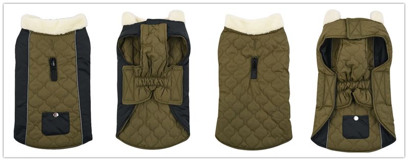 Pocket new pet clothes autumn and winter dog clothes vest cotton coat double sided wearable dog clothes coat clothing_voghion.com