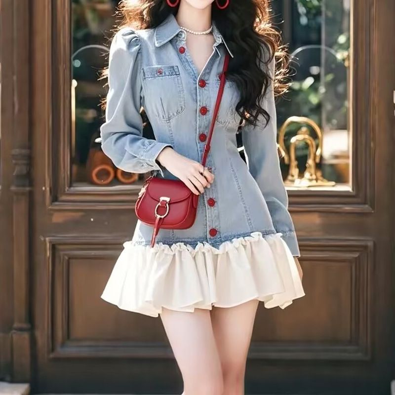 Spring 2025: This Year's Hot Short Skirt Has High Sense Of Luxury, Super Beautiful Temperament, And A Gold Style Denim_voghion.com