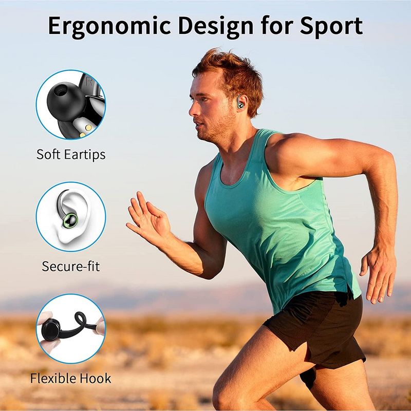 TWS Sports Earbuds Bluetooth 5.3 HIFI Bass Wireless Headphones LED Touch Hands-free Earphone Noise Cancelling Waterproof_voghion.com