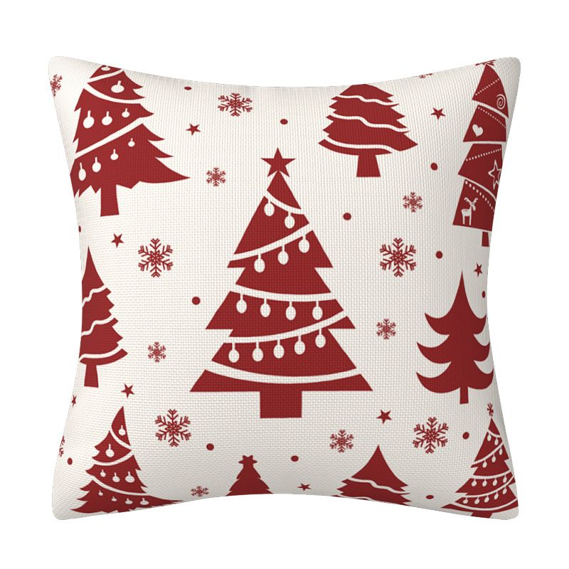 Federa per cuscino natalizio, decorazione per la casa, set di quattro pezzi, federa per cuscino per divano, soggiorno, camera da letto_voghion.com